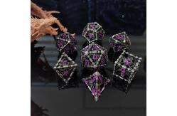 China Antique Hollow Metal Dice Suite Dragon And Underground City Board Game DND RPG supplier