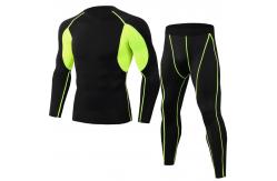 China Quick Dry Breathable Compression Running Rash Set Men Gym Wear supplier