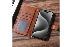 China Wallet Stand Function Flip Pu Leather Phone Cases With Strap supplier