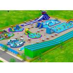 Puncture - Proof Inflatable Water Parks / Amusement Park Commercial Blow Up Water Slides