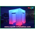 Inflatable Party Decorations 2.4x2.4x2.5m Big Inflatable Led Photo Booth Wedding Inflatable Booths for sale