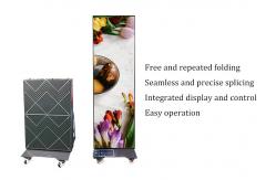 China Folding Poster LED Display Background Movable Signage WIFI 4G Network supplier
