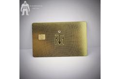 China Laser Cut Gold Silver Metal Membership Card with Ic Contact Chip Diamond Inlay supplier