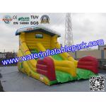 Yellow Super Fun Hire Inflatable Slide With family theme parks for sale