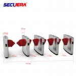 Access control system fingerprint turnstile gate qr code reader flap turnstile barrier gate