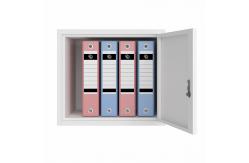 China Metal Home School Gray Cube Storage Box With Key Lock And Shelf supplier