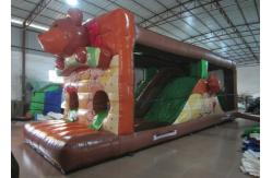 China Lovely Obstacle Course Bounce House , Kids Inflatable Obstacle Course 3 X 9x 3m supplier