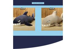 China High Elasticity Shark Soft Toy , Navy Blue / Grey Baby Shark Stuffed Animal supplier