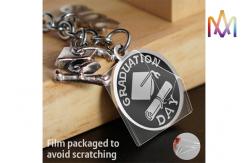 China Meaningful Gift Bachelor Cap Custom Shaped Keychains supplier