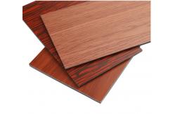 China PE/PVDF Coating Wooden Aluminum Composite Panel Anti-static Easy Processing supplier