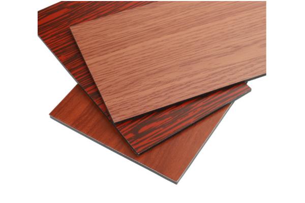 PE/PVDF Coating Wooden Aluminum Composite Panel Anti-static Easy Processing