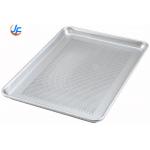RK Bakeware China-601828 Full Size 16 Gauge 18 x 26 Wire in Rim Aluminum Perforated Bun / Sheet Pan for sale