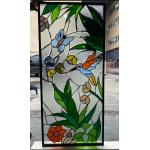 Decorative Panel Glass Figured  Frosted  Stained for sale