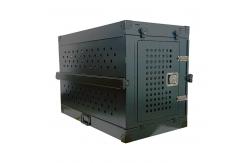 China Black Heavy Duty Strong Anxiety Aluminium Collapsible Dog Kennel supplier