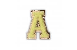 China Iron On Back Glitter Chenille Embroidery Patch Heart Shape Embroidered Cloth Patches supplier