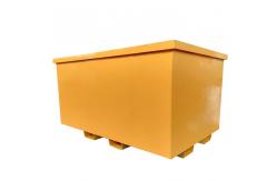 China Heavy Duty Steel Transfer Bin Forklift Metal Scrap Collection Waste  Bin supplier