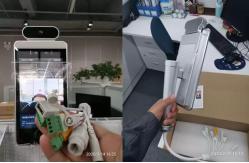 China Audio Alert Walk Through Temperature Scanner Face Recognition With Led Lacation Lamp supplier