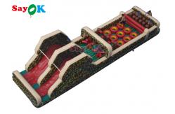 China Playground Inflatable Bouncer Full Challenge Adult Outdoor Obstacle Course supplier