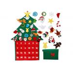 Reusable Felt Christmas Tree Decorations Advent Calendar Waterproof No Fading for sale