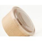 25 Oz 750ml Disposable Kraft Salad Bowls With Lids For Salad and Soup Eco Friendly for sale