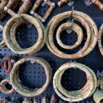 TGKELL Round Bamboo Bag Handles Wood Plastic Resin Material for sale