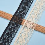 OEM Crochet Ribbon Cotton Lace Border With Flower Width 5cm