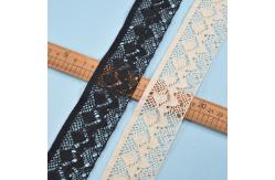 China OEM Crochet Ribbon Cotton Lace Border With Flower Width 5cm supplier