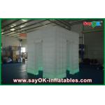Advertising Booth Displays White Lighted Oxford Cloth Inflatable Photo Booth Portable For Wedding for sale