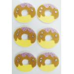 Doughnut Round Fuzzy Animal Stickers , Non Woven Custom Glitter Stickers for sale