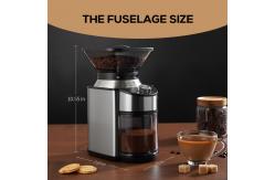China 200W Espresso Burr Coffee Grinder With Blue LED Light and Safety Lock supplier