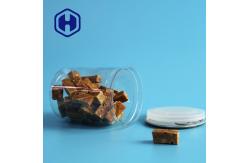 China 300# 360ml Clear Plastic Cans For Dry Fruit Vegetable Round Easy Open supplier