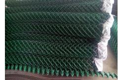 China Galvanized PVC Coated Diamond Mesh Wire Chain Link Fence Roll supplier