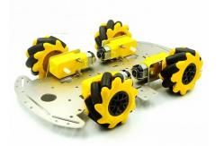 China Aluminum Alloy RC Robot Car Chassis With Mecanum Wheel supplier