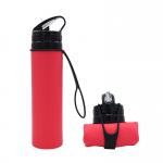 Portable Multifunction 600ml Collapsible Silicone Water Bottle for sale