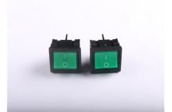 China Electronics Green ON OFF Rocker Switch 4 Pins With Indicator Light supplier