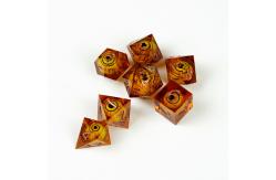 China Stay up late Eyead plus yellow resin desktop game dice set dnd dice supplier