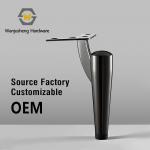 Gunblack Chrome Curved Brackets Tapered Metal Sofa Legs Modern Cabinet Feet Support Legs for TV Cabinets and Furniture for sale