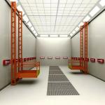 High-Performance Paint Booth Man Lift for Painting and Baking in One System for sale