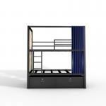 Multifunction Hotel Steel Bunk Beds With Curtain And Storage Locker