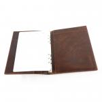 Exquisite Spiral Bound Leather Notebook , Popular Personalized Refillable Journal