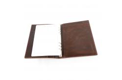 China Exquisite Spiral Bound Leather Notebook , Popular Personalized Refillable Journal supplier