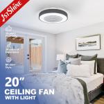 20 1stshine Small Low Energy 220V 7 ABS Blade Ceiling Fan with LED Light Natural Wind for sale