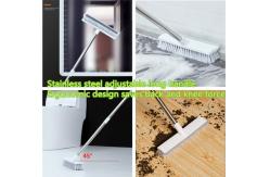 China 2 Pack Floor Scrub Brush With Long Handle Stiff Bristle supplier