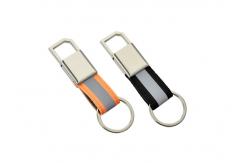 China Canvas Strap Metal Keychain Holder Small Metal Snap Hook Key Ring supplier
