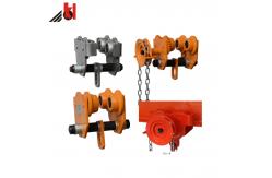 China Industrial Manual Push Geared I Beam Trolley For Lifting Chain Block supplier