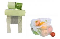 China PLA 50mic Biodegradable And Compostable Bags With T Shirt Handle supplier