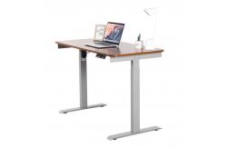 China Brown 33.73lbs Electric Adjustable Computer Table / Study Computer Desk supplier