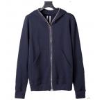 Wholesale bulk top quality solid color fleece fitness men casual full face zip hoodie for sale