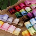 Two Tone Polyester-Cotton Print Satin Ribbon Hair Bows Material Accessories Gift Flower Wrap for sale