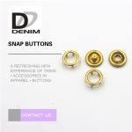Fancy Gold Brass 16L Prong Snap Buttons for sale